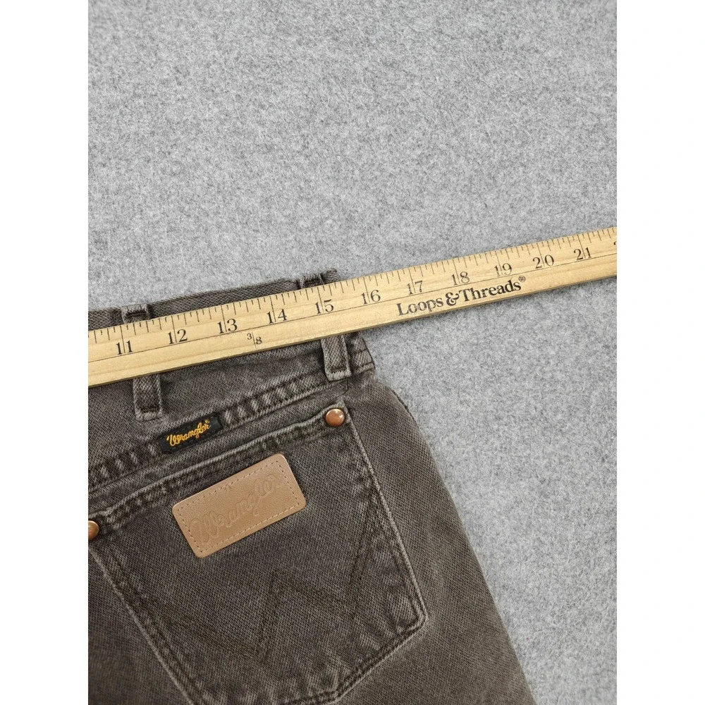 Vintage Wrangler 13MWZKL Jeans Mens 32x30 Brown Cowboy Cut Bootcut Denim Pants